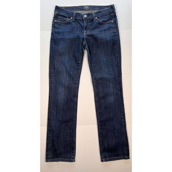 Citizens of Humanity Elson Medium Rise Straight Leg Dark Denim Jean Size 28 EUC - Picture 2 of 13